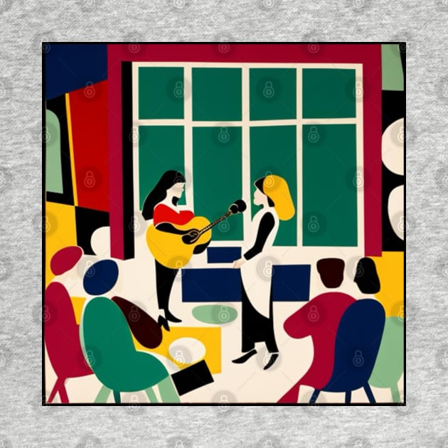 Live Music Matisse Style Graphic by musicgeniusart